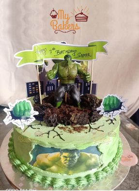 Fault Line Hulk Theme Cake