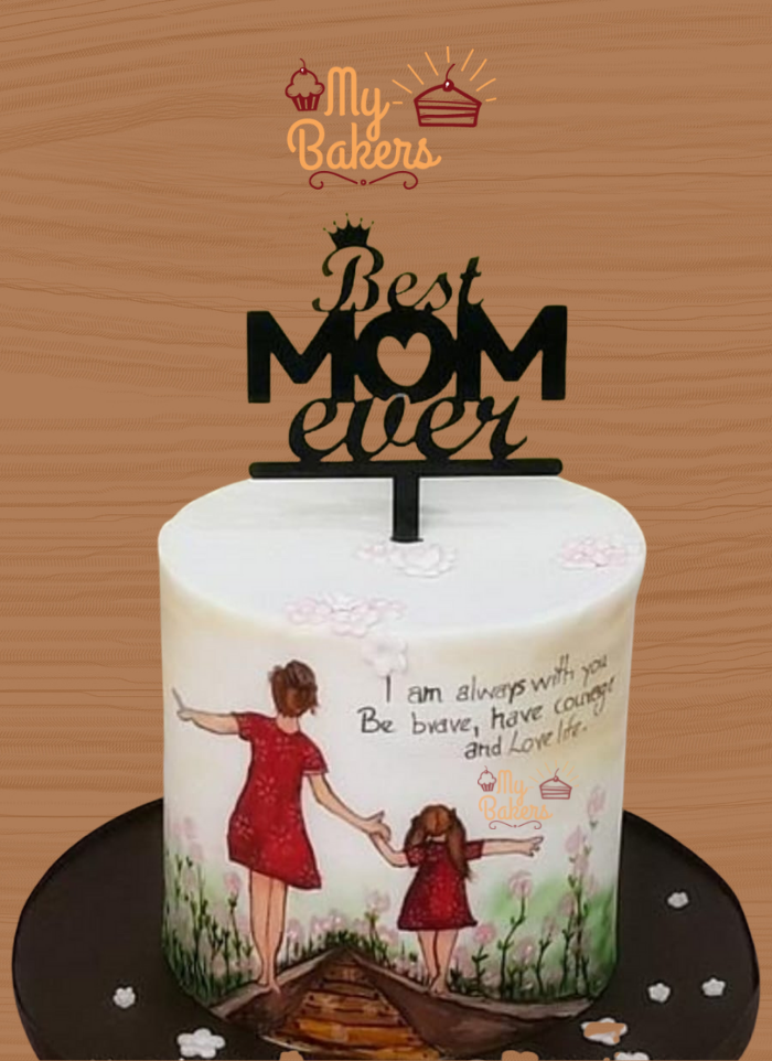 Best Mom Ever Tall Cake