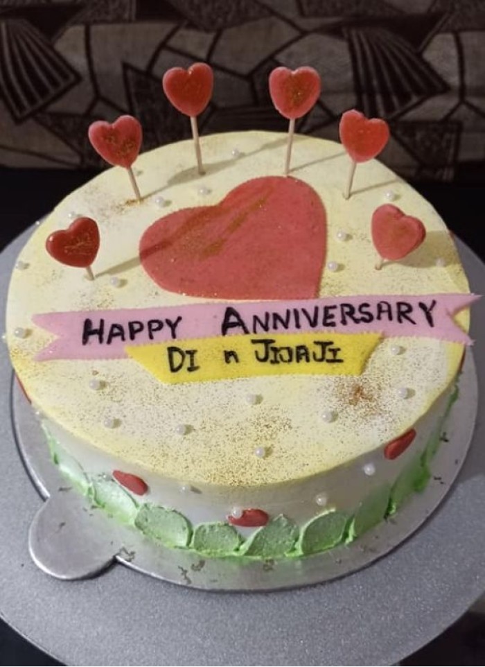 Happy Anniversary Didi And Jijaji Cake My Bakers