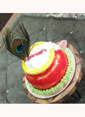 Janmashtami Theme Matka Cake