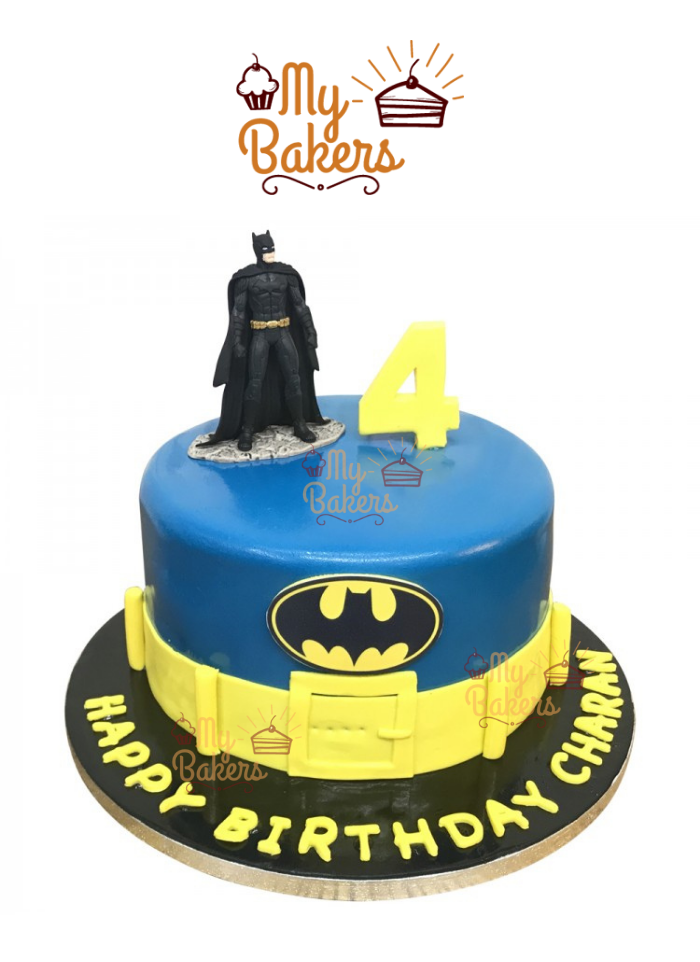Batman Theme Cake with Toy