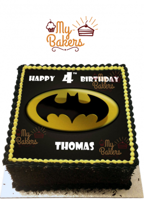 Dark Chocolate Batman Theme Cake