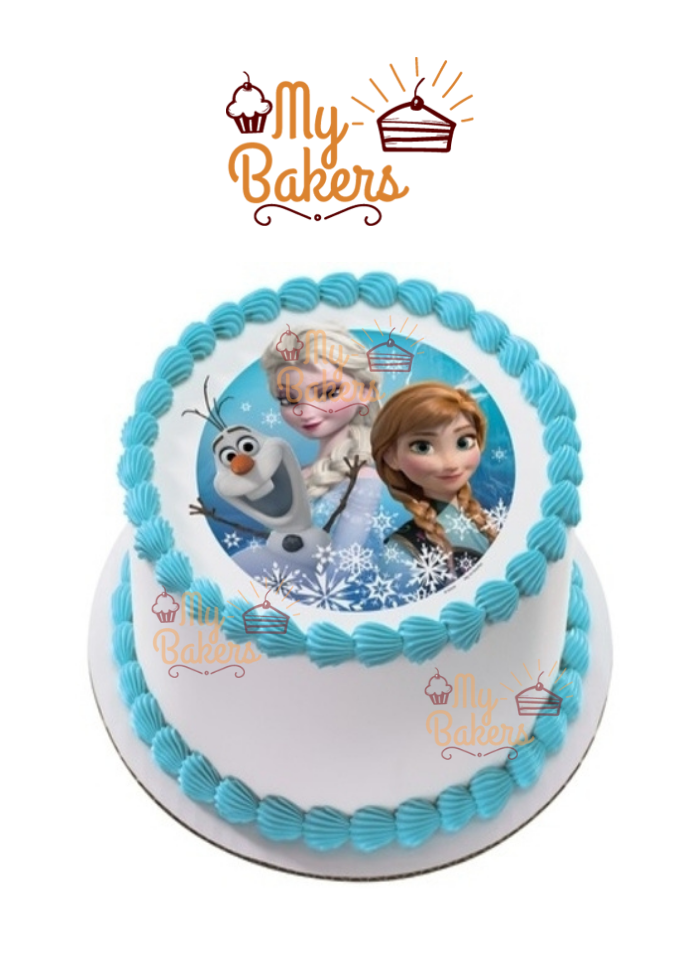 Frozen Theme Photo Cake