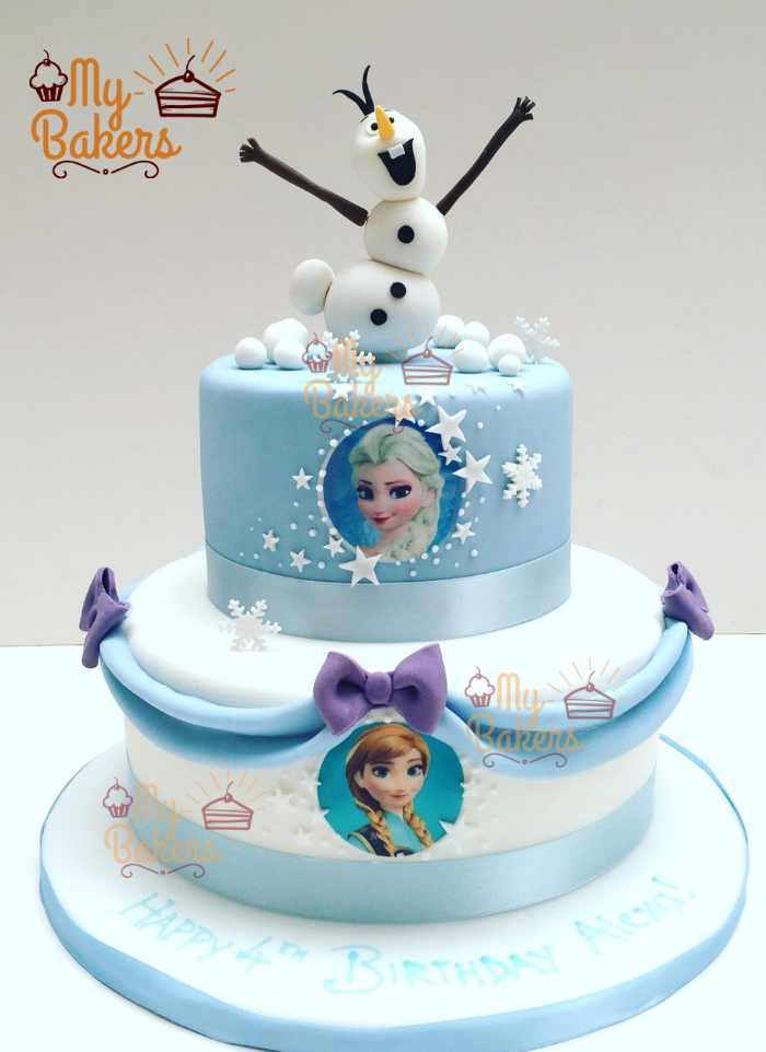 Frozen Theme Two Tier Cake