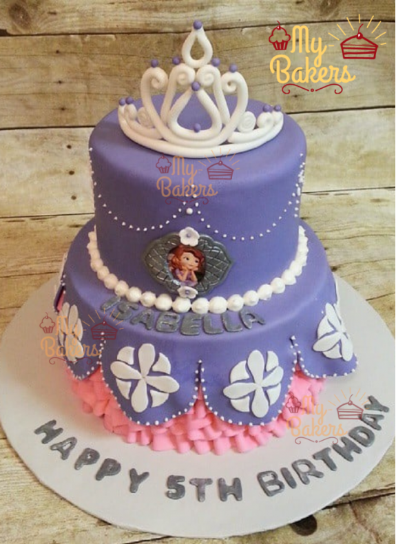 Two Tier Princess Theme Designer Cake