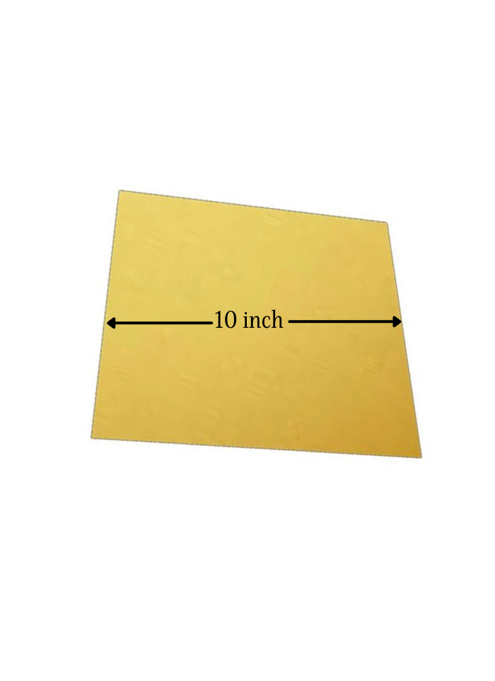 Cake Base Square 20 Pieces Golden 10 inch Pack of 1
