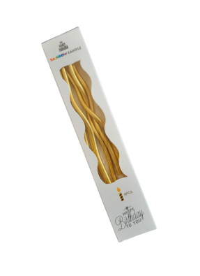 Spiral Candle Gold pack of 1