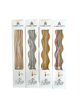 Spiral Candle 4 packets each color 1 packet pack of 1