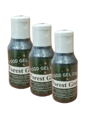 Food Gel Color Forest Green pack of 3