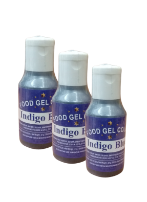 Food Gel Color Indigo Blue pack of 3