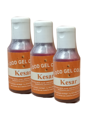 Food Gel Color Kesar pack of 3