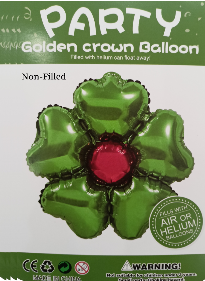 Five Hearts With Stone Foil Balloon 18 inch Green