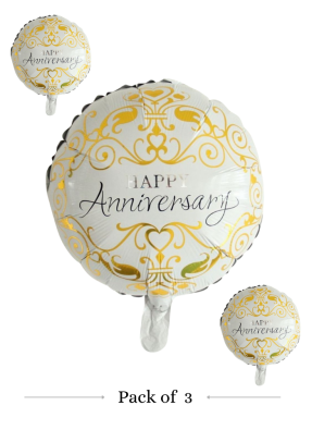 Happy Anniversary foil balloon 18 inch pack of 3