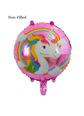Happy Birthday Unicorn Face Foil Balloon 18 inch Pink