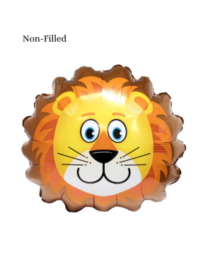 Lion Face Foil Balloon 18 inch Orange