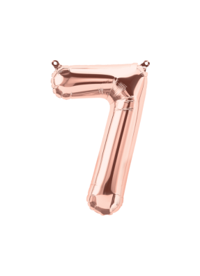 Number 7 Foil Balloon Rose Gold 16 inch pack of 1