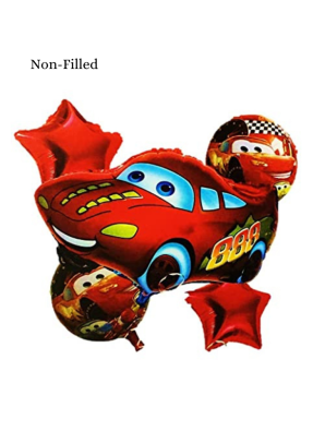 Racing Car 5 Piece Set Foil Balloon Red
