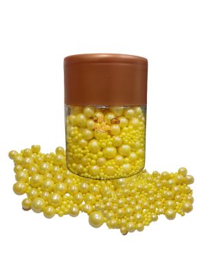 Yellow Pearl balls pack of 150 gram